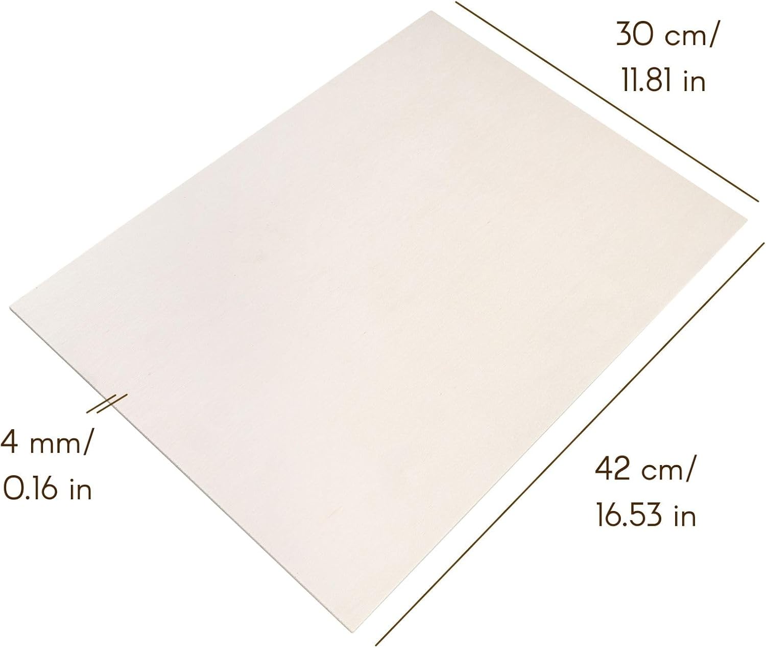 10PZ Pioppo 4mm 30*42cm Qualità A/B