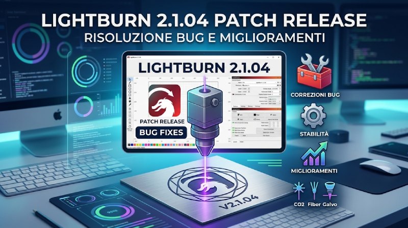 Rilasciato LightBurn 2.1.04